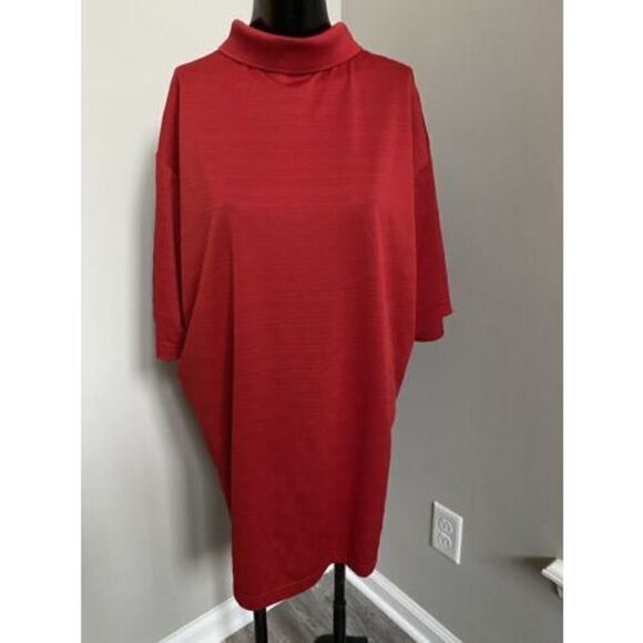 Adidas Climalite Men's Size X-Large Polo Shirt Golf Short Sleeve Red Striped - Picture 4 of 6